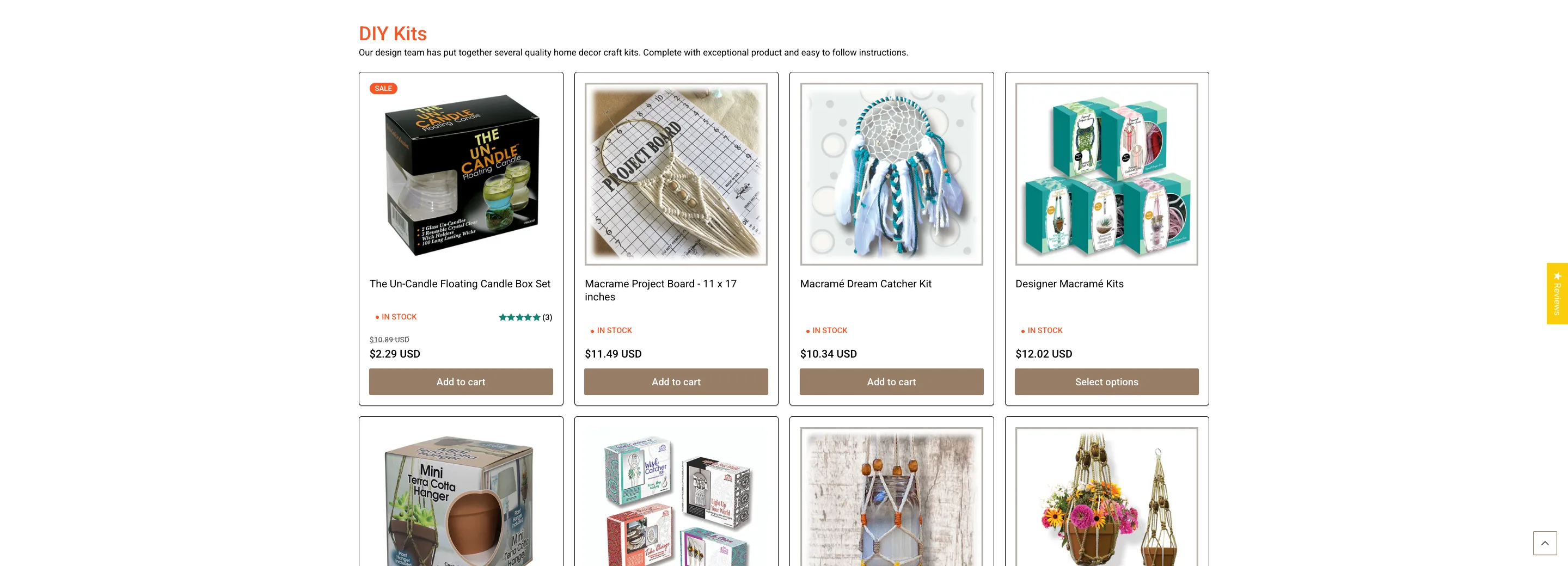 pepperellcrafts.com DIY Kits section