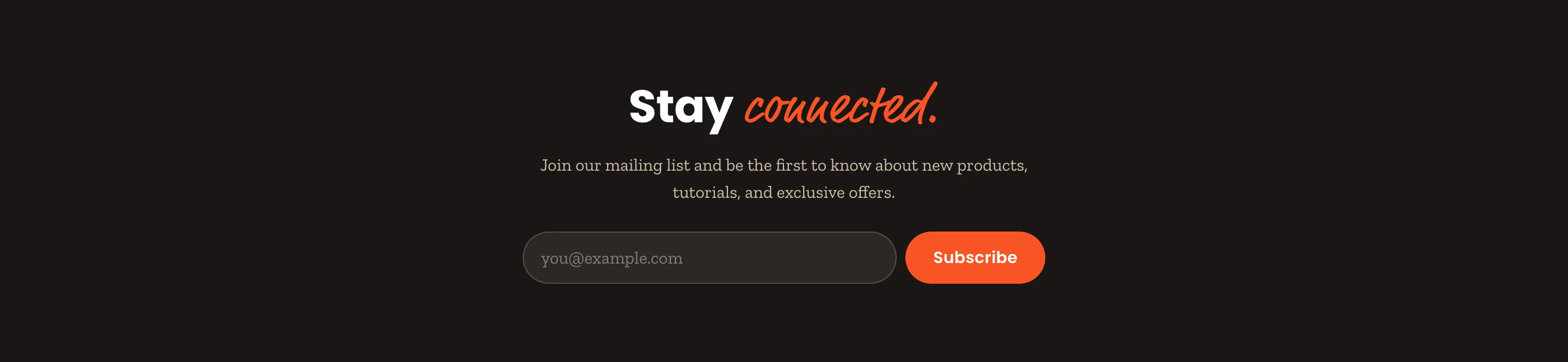 Preview storefront newsletter section